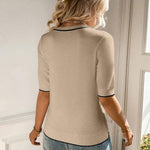 Zeagoo Short Sleeve Sweater Crew Neck Dressy Casual Soft Knit Tops