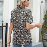 Zeagoo Short Sleeve Polo T Shirts Pleated V Neck Tee