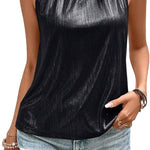 Zeagoo Glitter Tops Women's Halterneck Party Sequin Top (DE Only)