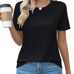Zeagoo T-Shirt Short Sleeve Tops Casual Crew Neck Blouse (DE Only)