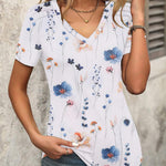 Zeagoo Short Sleeve Shirts Dressy Tops with Pleats
