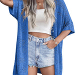 Zeagoo Short Sleeve Boho Oversized Knitted Cardigan