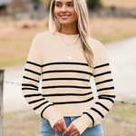 Zeagoo Women's Fall Crewneck Cropped Sweater