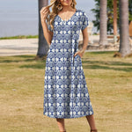 Zeagoo Floral Dress Short Sleeve Beach Dress