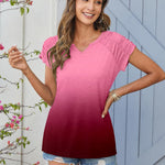 Zeagoo Short Sleeve Shirts Loose Fit V Neck T Shirts