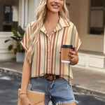 Zeagoo Short Sleeve Summer Tops Casual Button Down Shirts