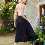 Zeagoo Skirt Long Elegant Skirts High Waist Maxi Skirt (DE Only)