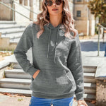 Zeagoo Hoodie Oversize Hoodie Casual Waffle Pullover (DE Only)