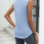 Zeagoo Sleeveless Button Down Shirts V Neck Solid Tank Tops