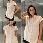 Zeagoo Women's Blouse Casual Short Sleeve Shirt (DE Only)