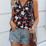 Zeagoo Women V Neck Lace Tank Tops