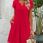Zeagoo Women's Casual A-Line Dresses with Pockets Floral Tshirt Dress