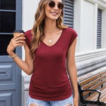 Zeagoo Tank Top Women's Elegant Pleated Tops (DE Only)