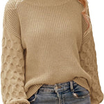 Zeagoo Women's Elegant Knitted Jumper Crew Neck Sweater (DE Only)