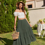 Zeagoo Rock Damen Elegant Hohe Taille Skirt (DE Only)