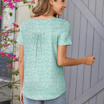 Zeagoo Women Tunic Tops Dressy Casual Short Sleeve Floral Shirts