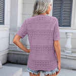 Zeagoo Short Sleeve Crochet Cardigan Button up Bolero Shrug Sweater