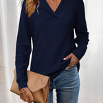 Zeagoo Sweaters for Women Long Sleeve Shirts V Neck Knit Pullover