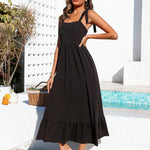 Zeagoo Maxi Dress with Pockets Spaghetti Strap Sundress