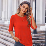 Zeagoo Loose Short Sleeve Tunic Tops Crochet Knit Pullover Sweater
