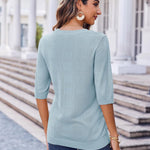 Zeagoo Loose Short Sleeve Tunic Tops Crochet Knit Pullover Sweater