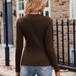 Zeagoo Long Sleeve T Shirts Casual V Neck Ribbed Tunic Tops