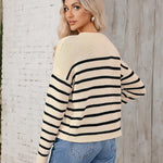 Zeagoo Women's Crew Neck Cropped Sweater Long Sleeve Knit Tops