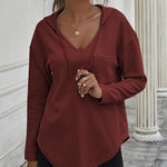 Zeagoo Women's Hoodie Long Sleeve V Neck Pullover Tops (DE Only)