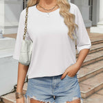 Zeagoo Oversized Loose Fit Short Sleeve Striped Tops