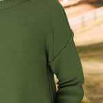 Zeagoo Women's Crew Neck Cropped Sweater Long Sleeve Knit Tops
