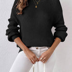 Zeagoo Sweater Casual Long Sleeve Color Block Loose Pullover