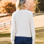 Zeagoo Women's Crew Neck Cropped Sweater Long Sleeve Knit Tops