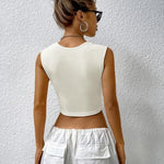 Zeagoo Square Neck Ribbed Tank Tops
