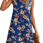 Zeagoo Summer Dress Women's Sleeveless V-Neck T-Shirt (DE Only)