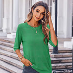 Zeagoo Loose Short Sleeve Tunic Tops Crochet Knit Pullover Sweater