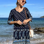 Zeagoo Summer Dresses Women's Bohemian Flower Dress (DE Only)