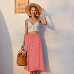 Zeagoo Skirt Long Elegant Skirts High Waist Maxi Skirt (DE Only)