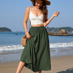 Zeagoo Skirt Long Elegant Skirts High Waist Maxi Skirt (DE Only)