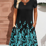 Zeagoo Women's Casual A-Line Dresses with Pockets Floral Tshirt Dress