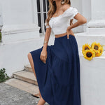 Zeagoo Rock Damen Elegant Hohe Taille Skirt (DE Only)