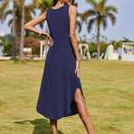 Zeagoo Women Casual Summer Dress Pleated Sundress