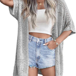 Zeagoo Short Sleeve Boho Oversized Knitted Cardigan