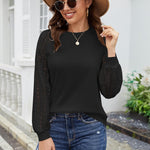 Zeagoo Elegant Blouse Long Sleeve Crew Neck T Shirt (DE Only)