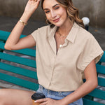 Zeagoo Women's Blouse Casual Short Sleeve Shirt (DE Only)