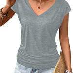 Zeagoo Tank Top Women's Elegant Pleated Tops (DE Only)