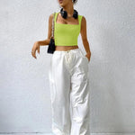 Zeagoo Square Neck Ribbed Tank Tops