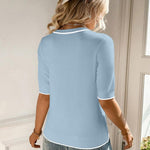 Zeagoo Short Sleeve Sweater Crew Neck Dressy Casual Soft Knit Tops