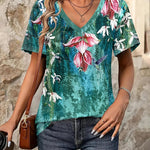 Zeagoo Short Sleeve Shirts Dressy Tops with Pleats