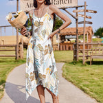 Zeagoo Women Midi Dress Bohemian Beach Cover Up Dress