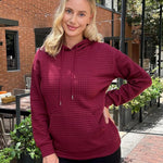 Zeagoo Hoodie Oversize Hoodie Casual Waffle Pullover (DE Only)